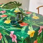 Nappe toile cir�e imprim� hibiscus - blancheporte