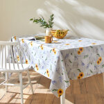 Nappe toile cire imprim lavande - blancheporte