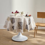 Nappe toile cir�e imprim� patchs feuilles - blancheporte