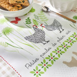 Nappe toile cirée imprimé poules - blancheporte Nappe toile cirée imprimé poules - blancheporte