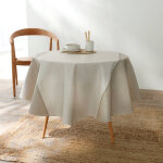 Nappe toile cirée imprimée faux - uni - blancheporte Nappe toile cirée imprimée faux - uni - blancheporte