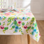 Nappe toile cirée imprimée fleurs - blancheporte Nappe toile cirée imprimée fleurs - blancheporte