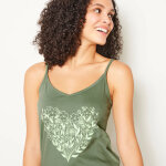 Nuisette courte imprime c?ur - blancheporte