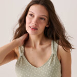 Nuisette imprim�e minimaliste avec bretelles fronc�es - blancheporte