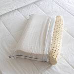 Oreiller latex ergonomique micro - perfor double vague - blancheporte