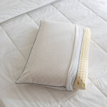 Oreiller latex ergonomique micro - perfor forme savon - blancheporte