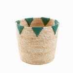 Panier bicolore rond ma�s - lot de 2 - blancheporte