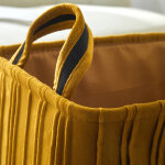 Paniers de rangement en velours pliss� - lot de 2 - blancheporte