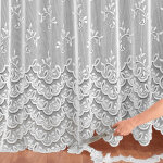 Panneau dentelle modulable en hauteur finition galon fronceur - colombine