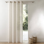 Panneau voilage tissage fantaisie - finition oeillets - blancheporte
