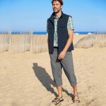 Pantacourt 3 / 4 �lastiqu� + ceinture assortie - blancheporte