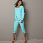 Pantacourt base imprime bucolique - coton jersey - blancheporte