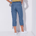 Pantacourt denim ceinture maille - blancheporte