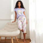 Pantacourt imprim  nature sauvage  - blancheporte