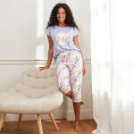 Pantacourt imprim  nature sauvage  - blancheporte