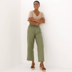 Pantacourt large � poches en coton - lin - blancheporte