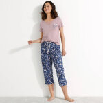 Pantacourt pyjama coton imprim floral - blancheporte