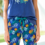 Pantacourt de pyjama en coton - imprim tropical - blancheporte