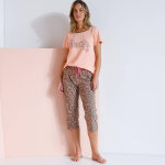 Pantacourt pyjama imprim fleuri  bohme  - blancheporte