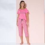 Pantacourt pyjama imprim fleuri  bohme  - blancheporte