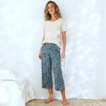 Pantacourt de pyjama imprim� ikat - blancheporte