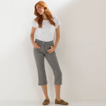 Pantacourt en toile, bas pressionn� - blancheporte