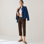 Pantacourt uni coton / lin - blancheporte