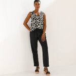 Pantalon 7 / 8 fusel� uni - blancheporte