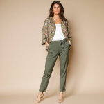 Pantalon 7 / 8me fusel uni, tissu fluide - blancheporte