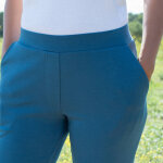 Pantalon 7 / 8�me � revers, en maille confort - blancheporte