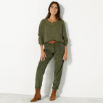 Pantalon 7 / 8me, velours - blancheporte