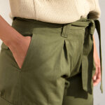 Pantalon cargo coupe chino, taille haute - blancheporte