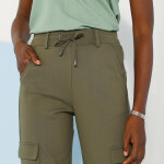 Pantalon cargo, maille milano - blancheporte