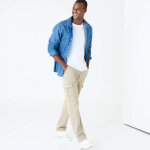 Pantalon cargo en serg� ultra stretch - l30 - blancheporte