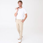 Pantalon chino ceinture arrondie sous le ventre - blancheporte