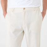 Pantalon coton lin ceinture 3 / 4 �lastiqu�e - blancheporte