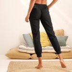 Pantalon coton - lin, taille lastique - blancheporte