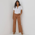 Pantalon couleur coupe large 5 poches - blancheporte