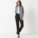 Pantalon droit effet ventre plat, maille - blancheporte