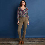 Pantalon droit gainant - petite stature entrej. 75 cm - 36 - vert - colors&co