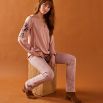Pantalon droit gainant - petite stature entrej. 75 cm - 36 - rose - colors&co
