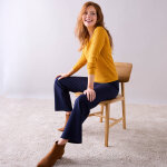 Pantalon droit large, maille milano - blancheporte
