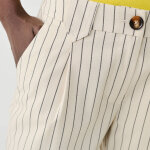 Pantalon droit large, ray - blancheporte