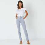Pantalon droit ray, spcial petites - blancheporte