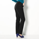 Pantalon droit stretch uni - 36 - noir - colors&co