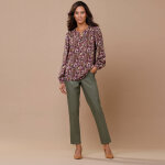 Pantalon fusel 7 / 8me, aspect cuir * * - lora zellini