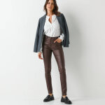 Pantalon fusel� enduit ultra stretch - blancheporte