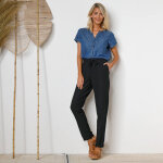 Pantalon fusel fluide, lin - coton - blancheporte