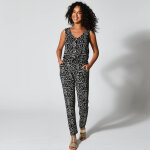 Pantalon fusel imprim, taille lastique - blancheporte