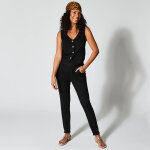 Pantalon fusel� uni, taille �lastiqu�e - blancheporte